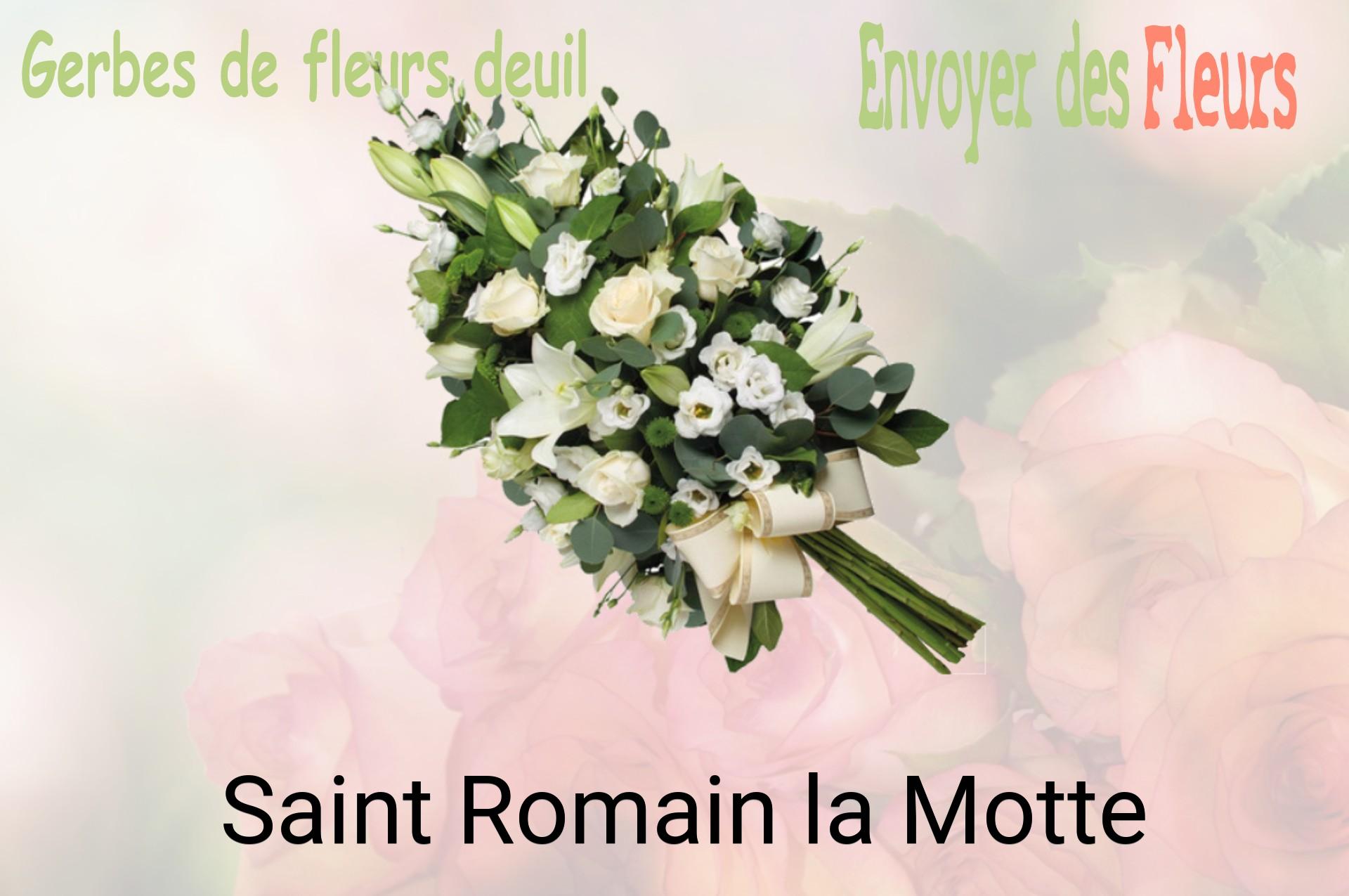 Gerbe de fleurs de deuil livrée à Saint-Romain-la-Motte